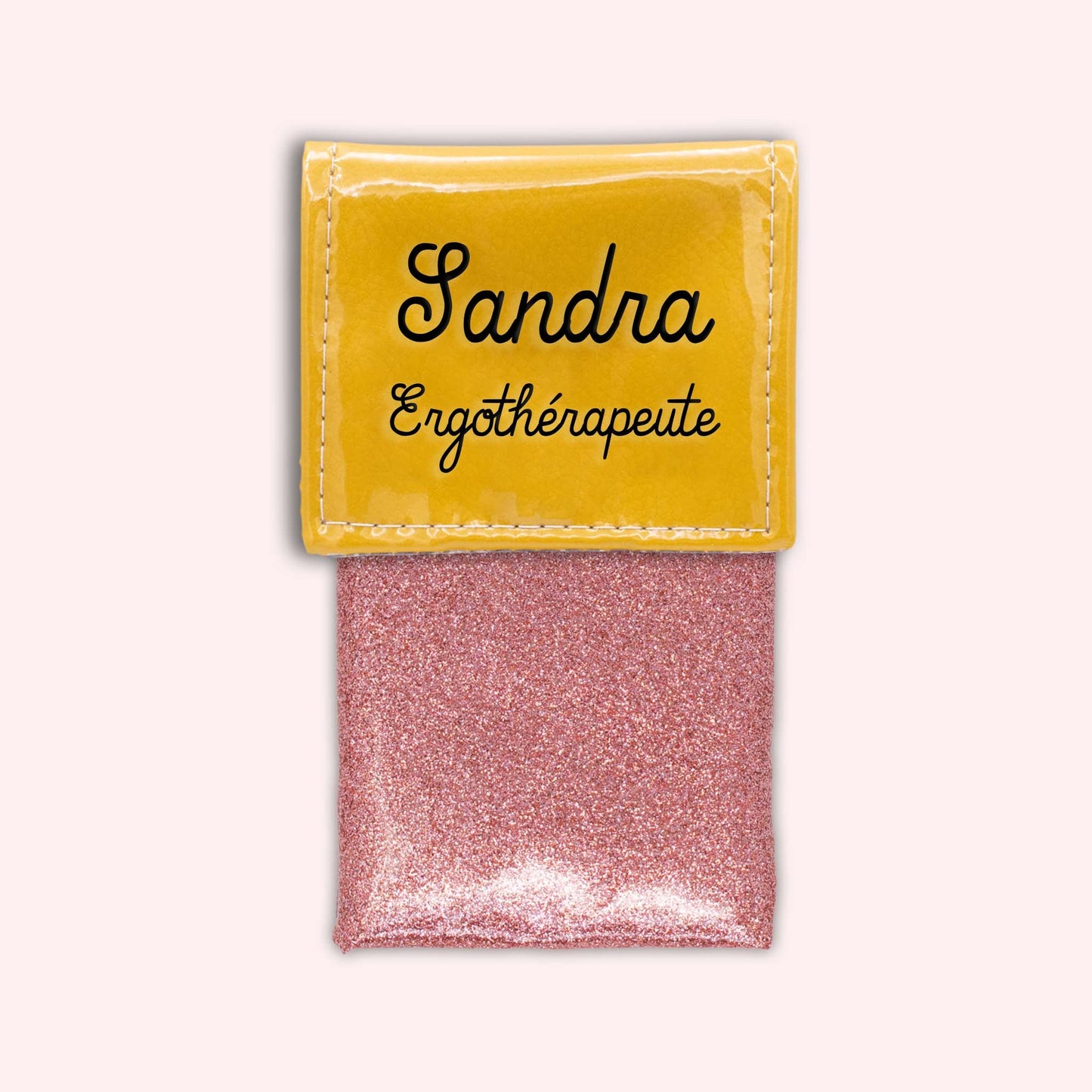 Two-tone yellow flap pouch