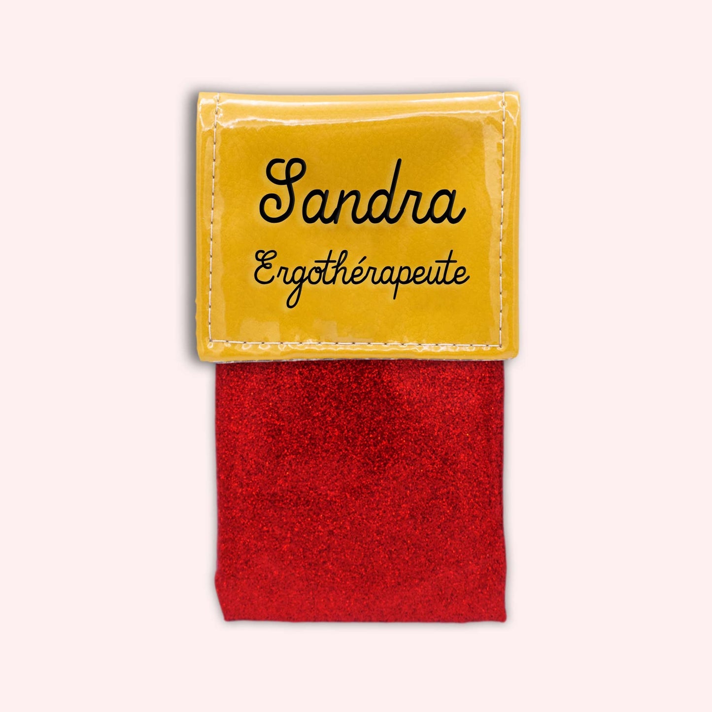 Two-tone yellow flap pouch