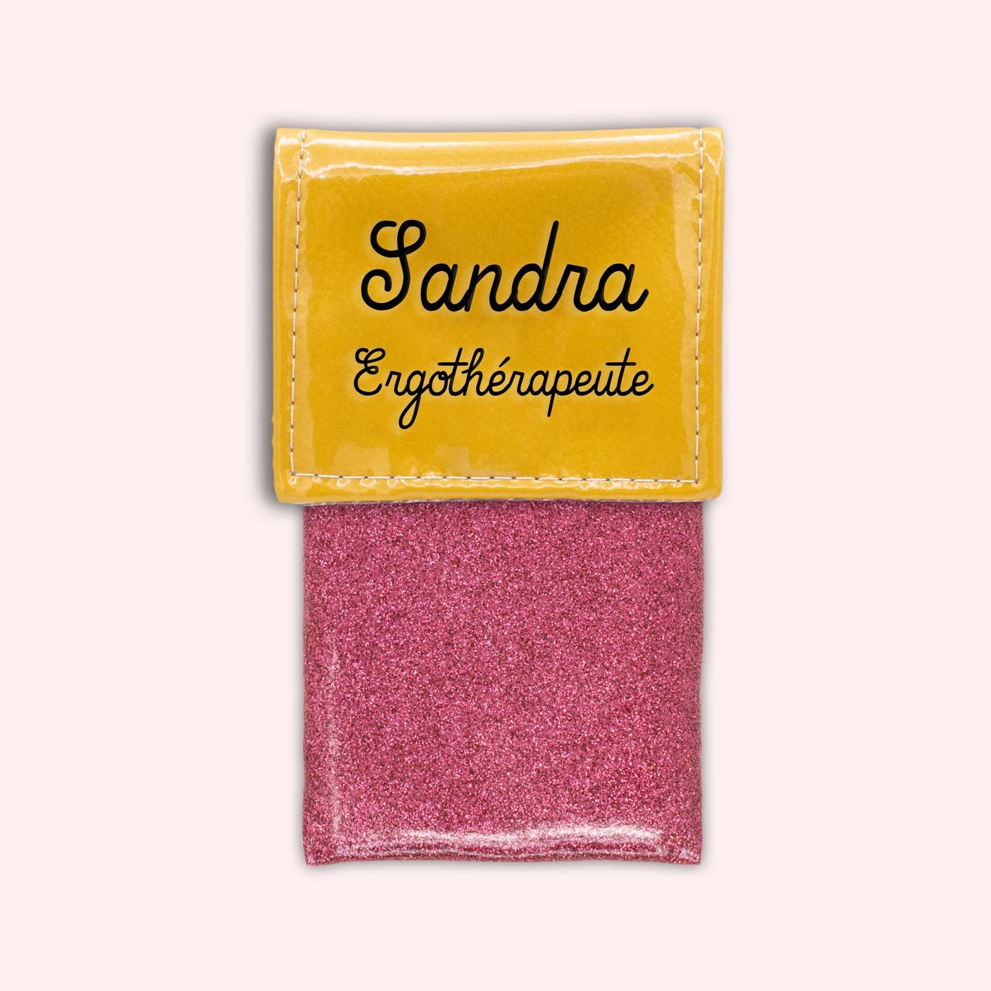 Two-tone yellow flap pouch