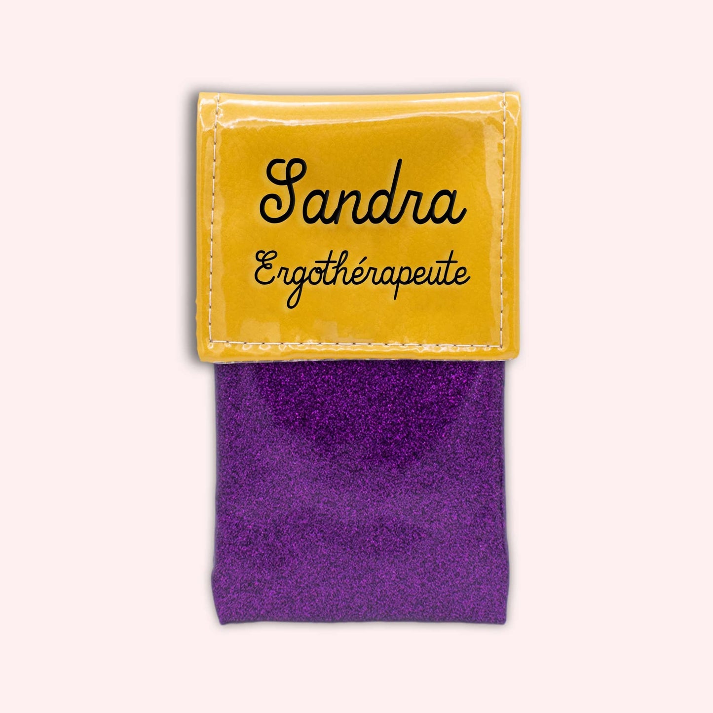 Two-tone yellow flap pouch