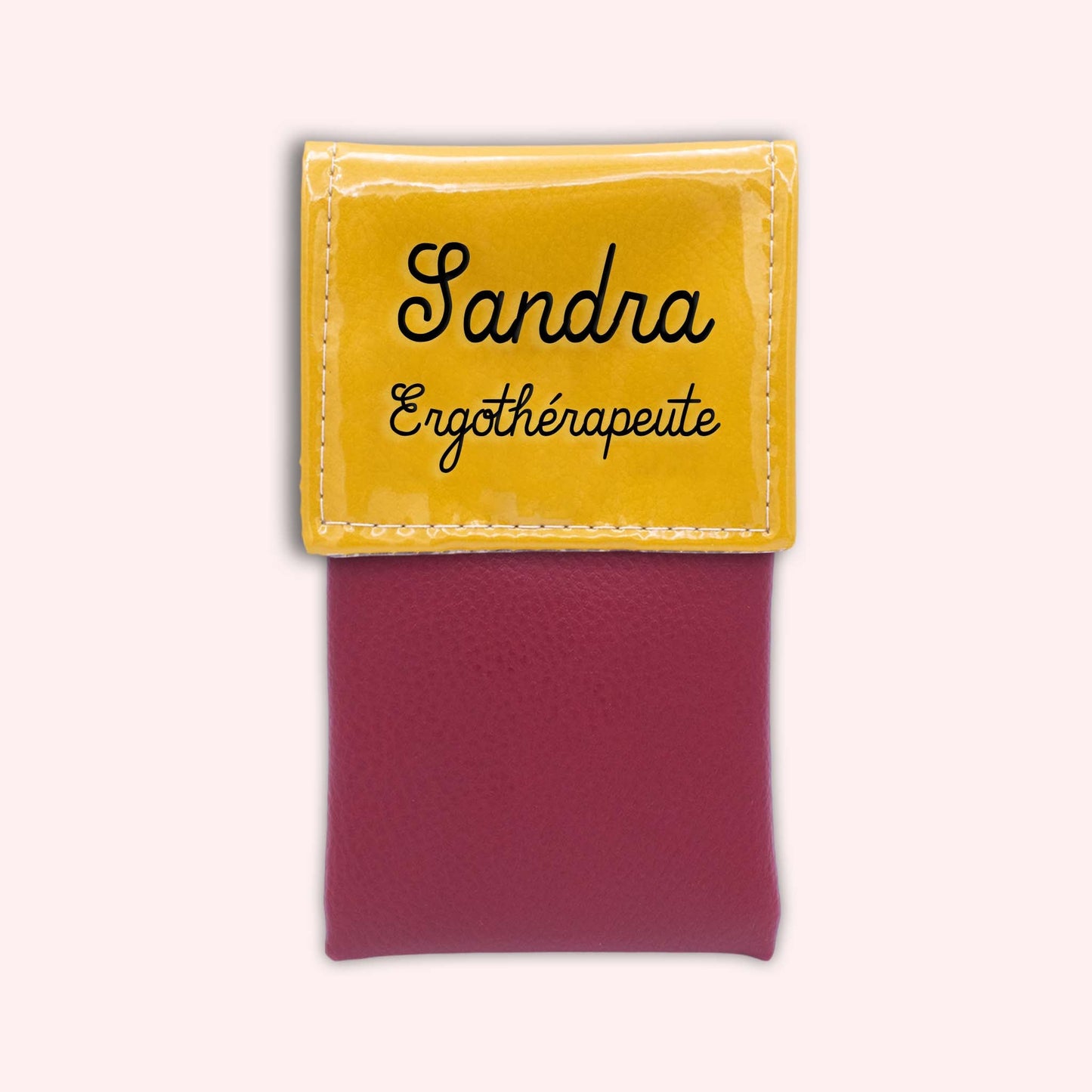 Two-tone yellow flap pouch