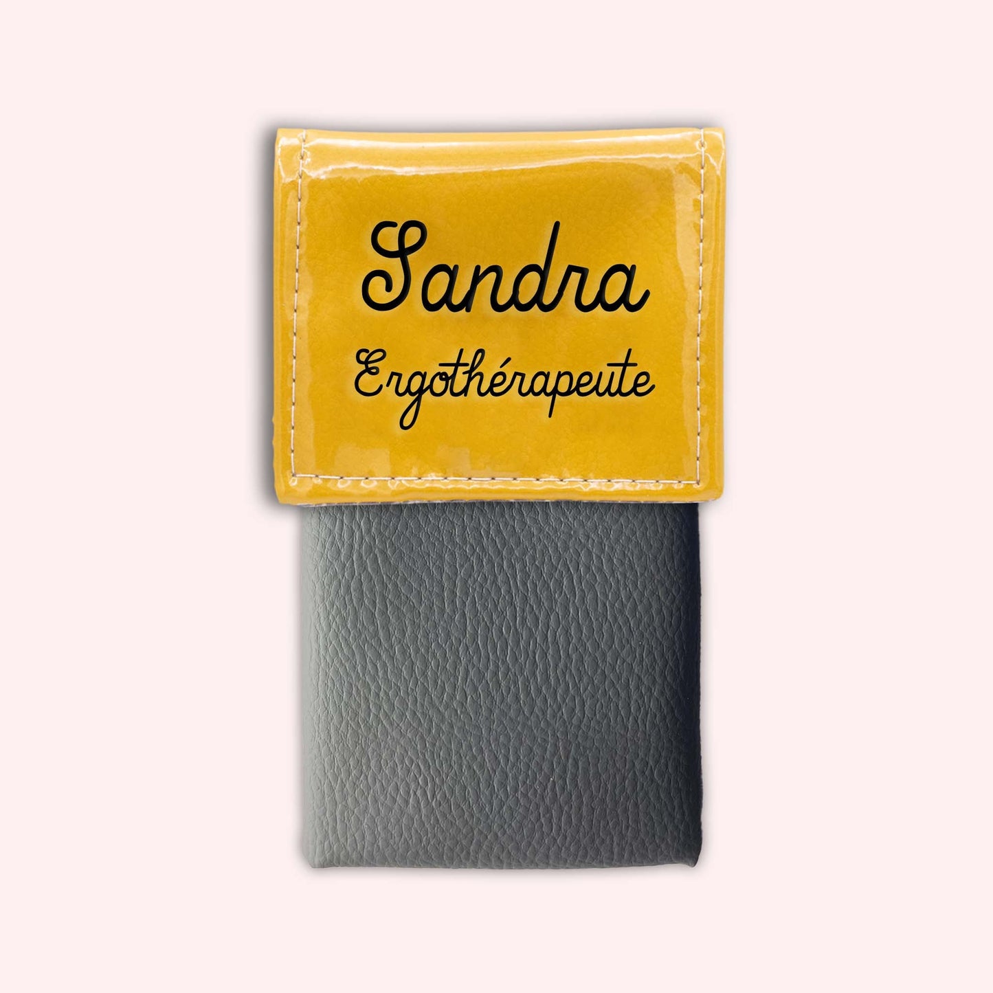 Two-tone yellow flap pouch