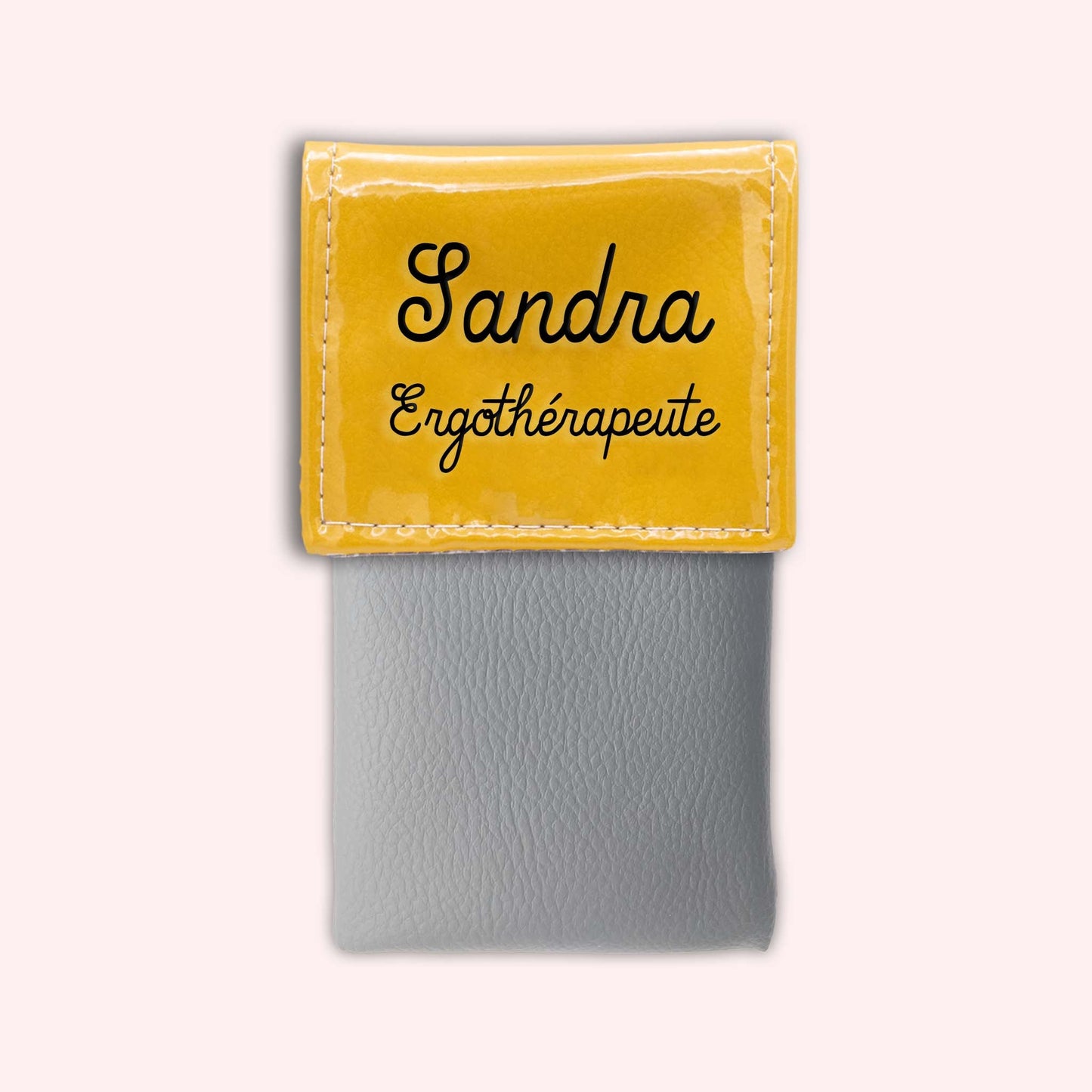Two-tone yellow flap pouch