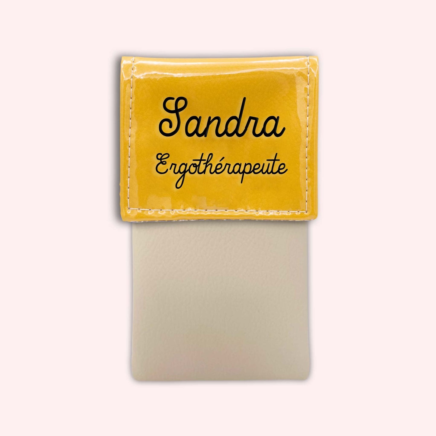 Two-tone yellow flap pouch