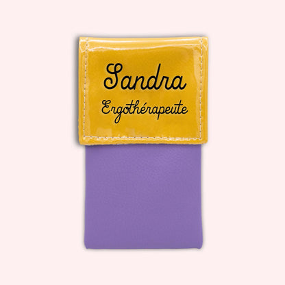 Two-tone yellow flap pouch
