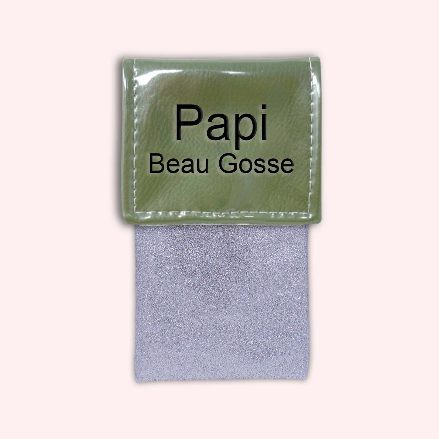 Two-tone khaki flap pouch