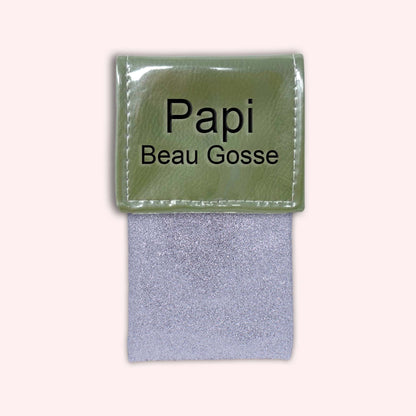 Two-tone khaki flap pouch