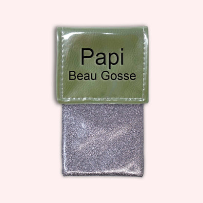 Pochette bicolore rabat Kaki