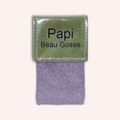 Two-tone khaki flap pouch