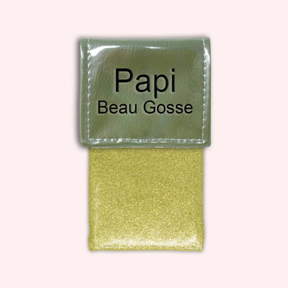 Two-tone khaki flap pouch