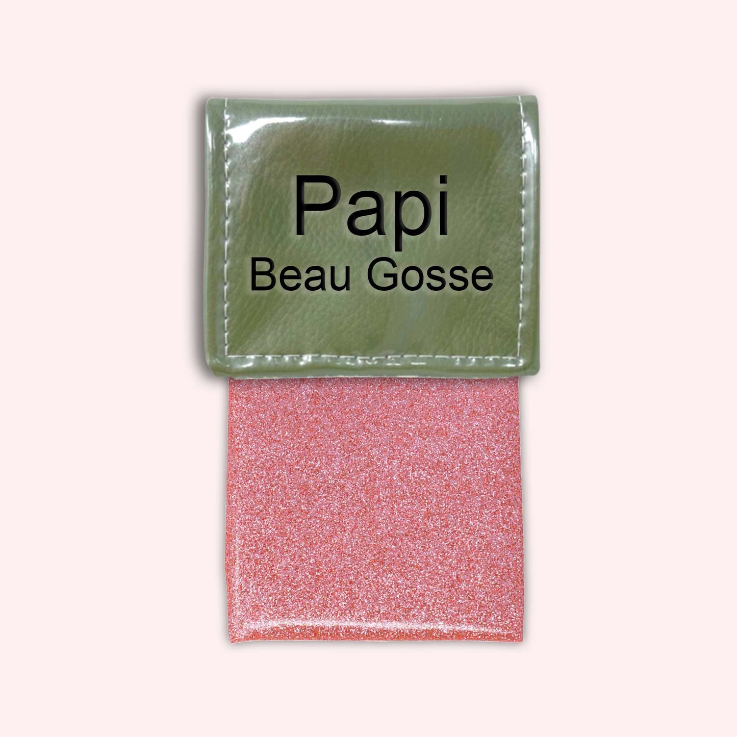 Pochette bicolore rabat Kaki