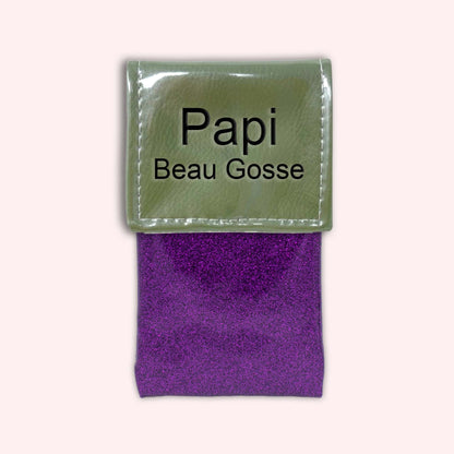 Two-tone khaki flap pouch