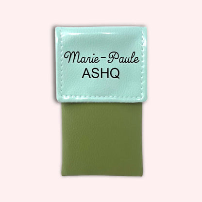 Two-tone Mint flap pouch