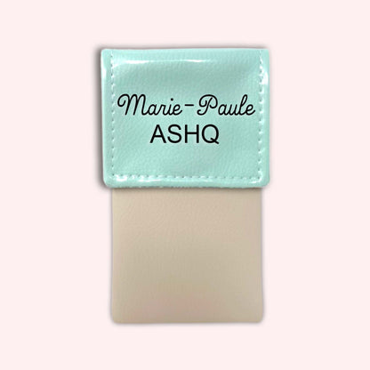Two-tone Mint flap pouch