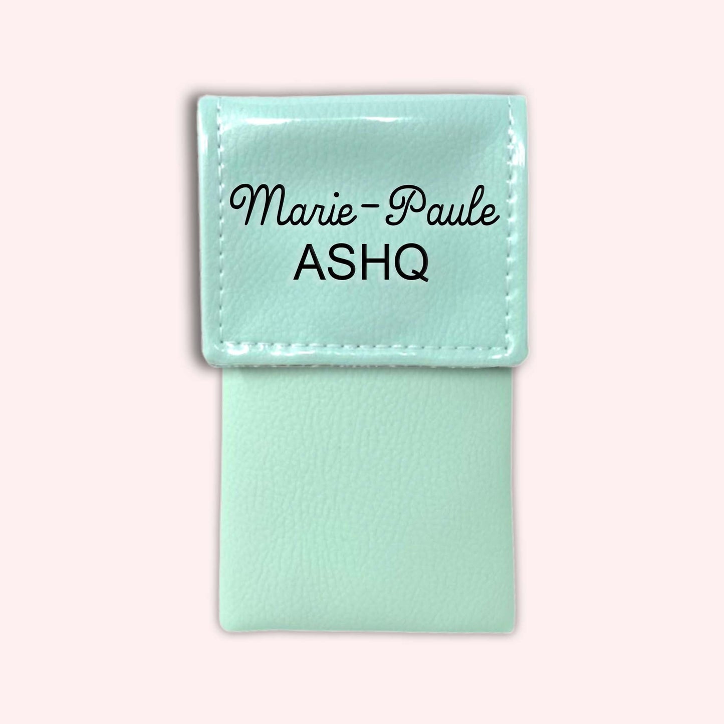 Two-tone Mint flap pouch