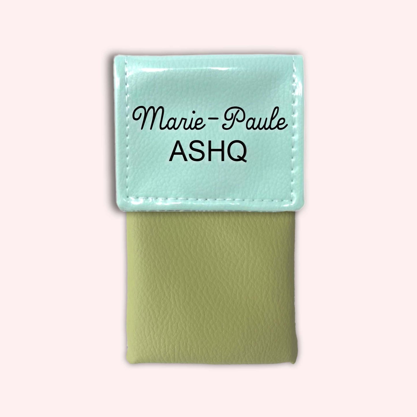 Two-tone Mint flap pouch
