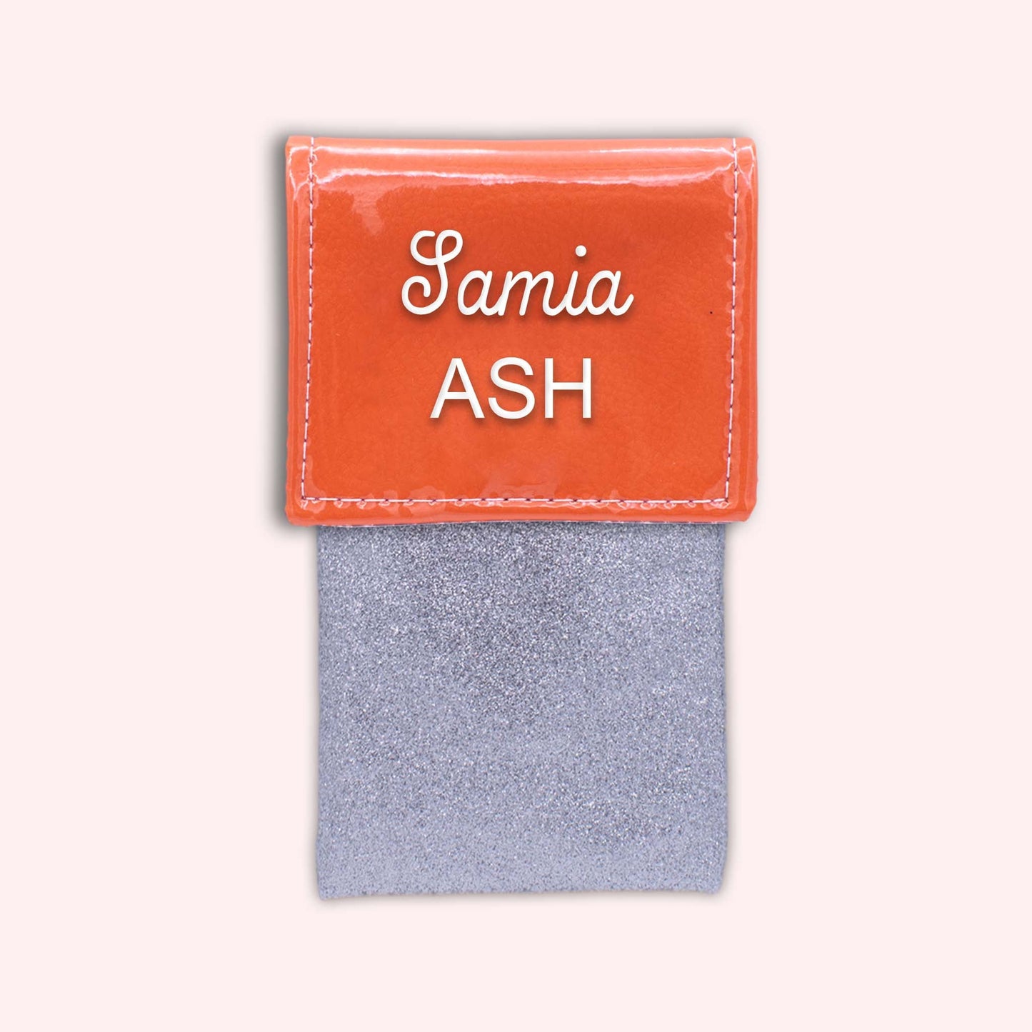 Pochette bicolore rabat Orange