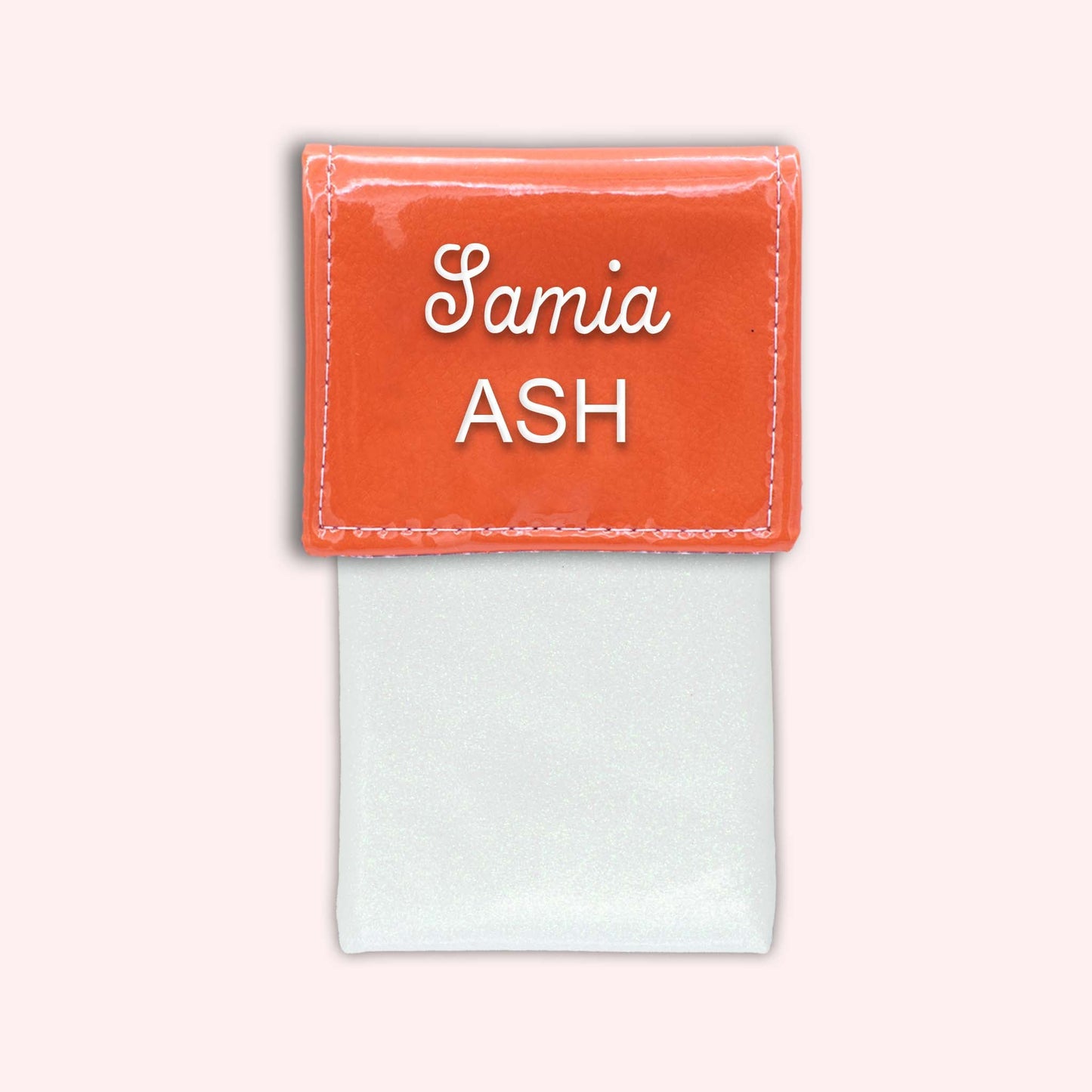 Pochette bicolore rabat Orange