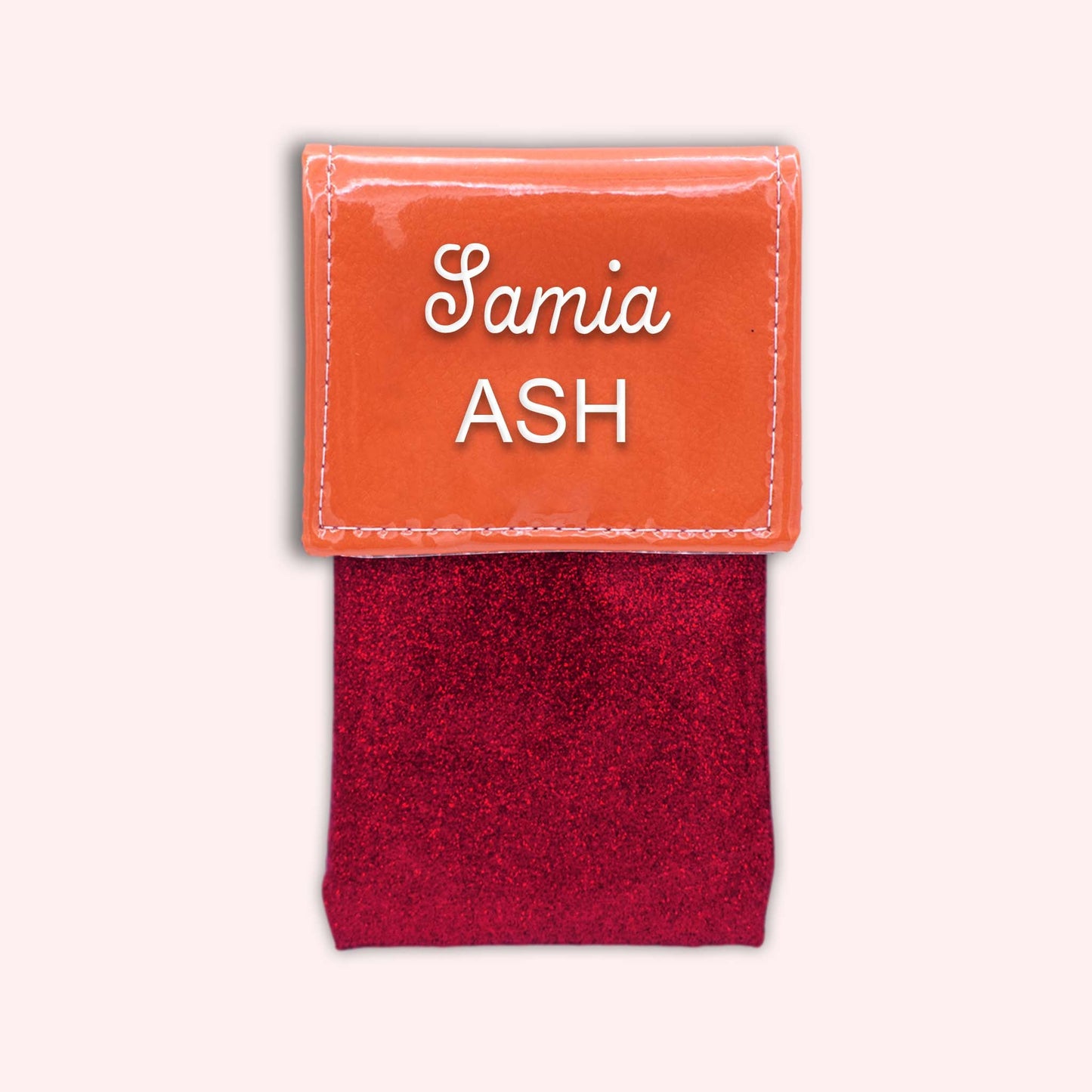 Pochette bicolore rabat Orange