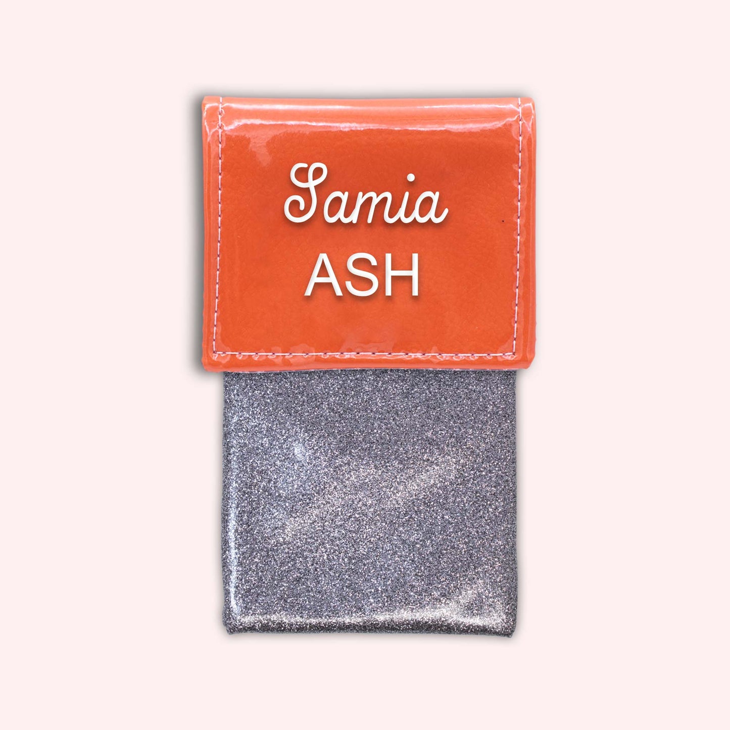 Pochette bicolore rabat Orange