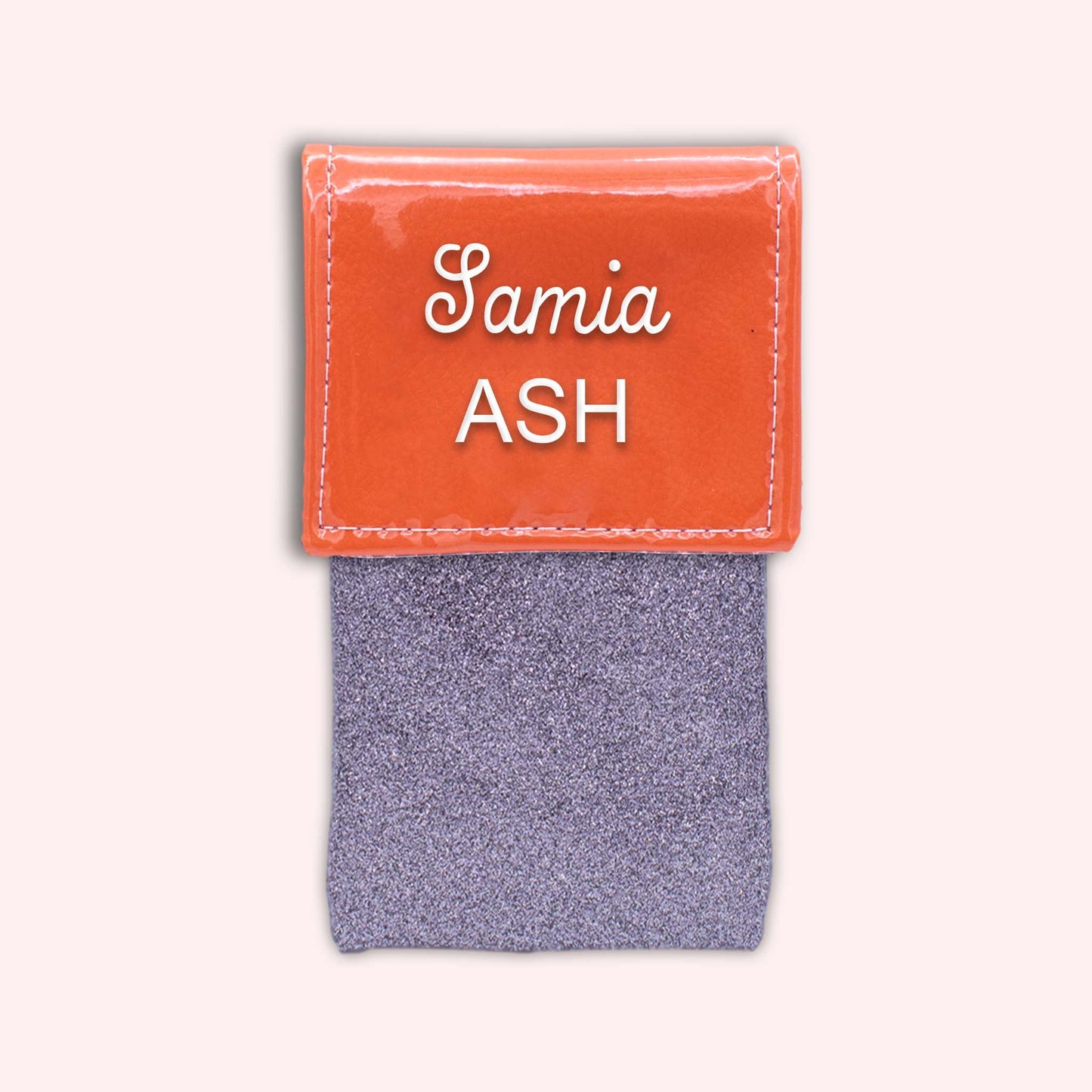 Pochette bicolore rabat Orange