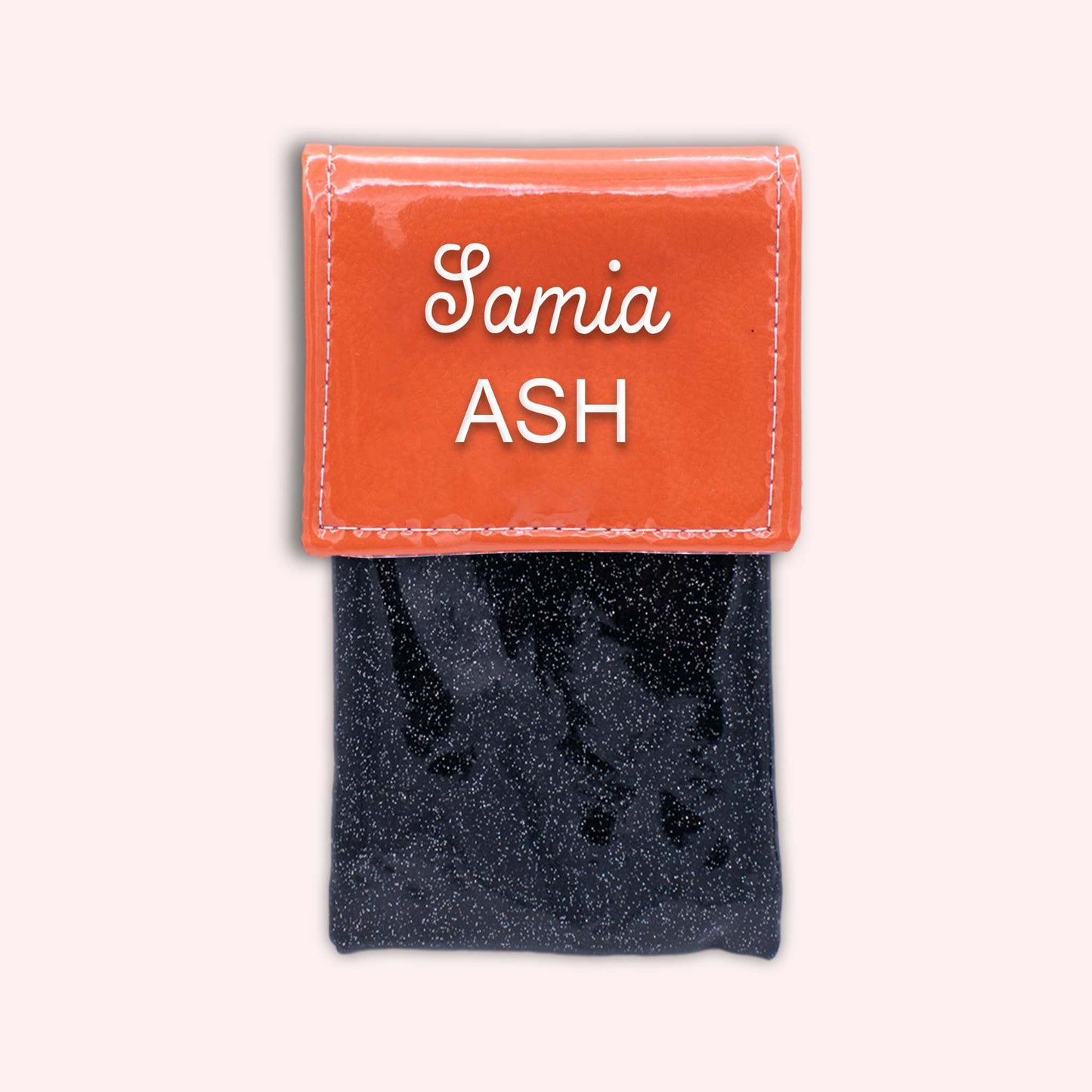 Pochette bicolore rabat Orange
