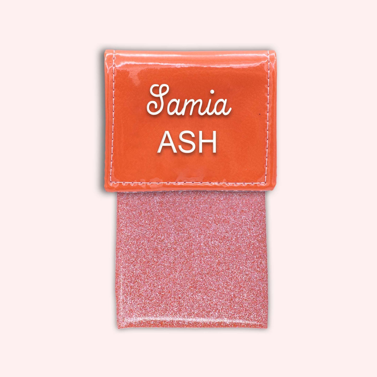 Pochette bicolore rabat Orange