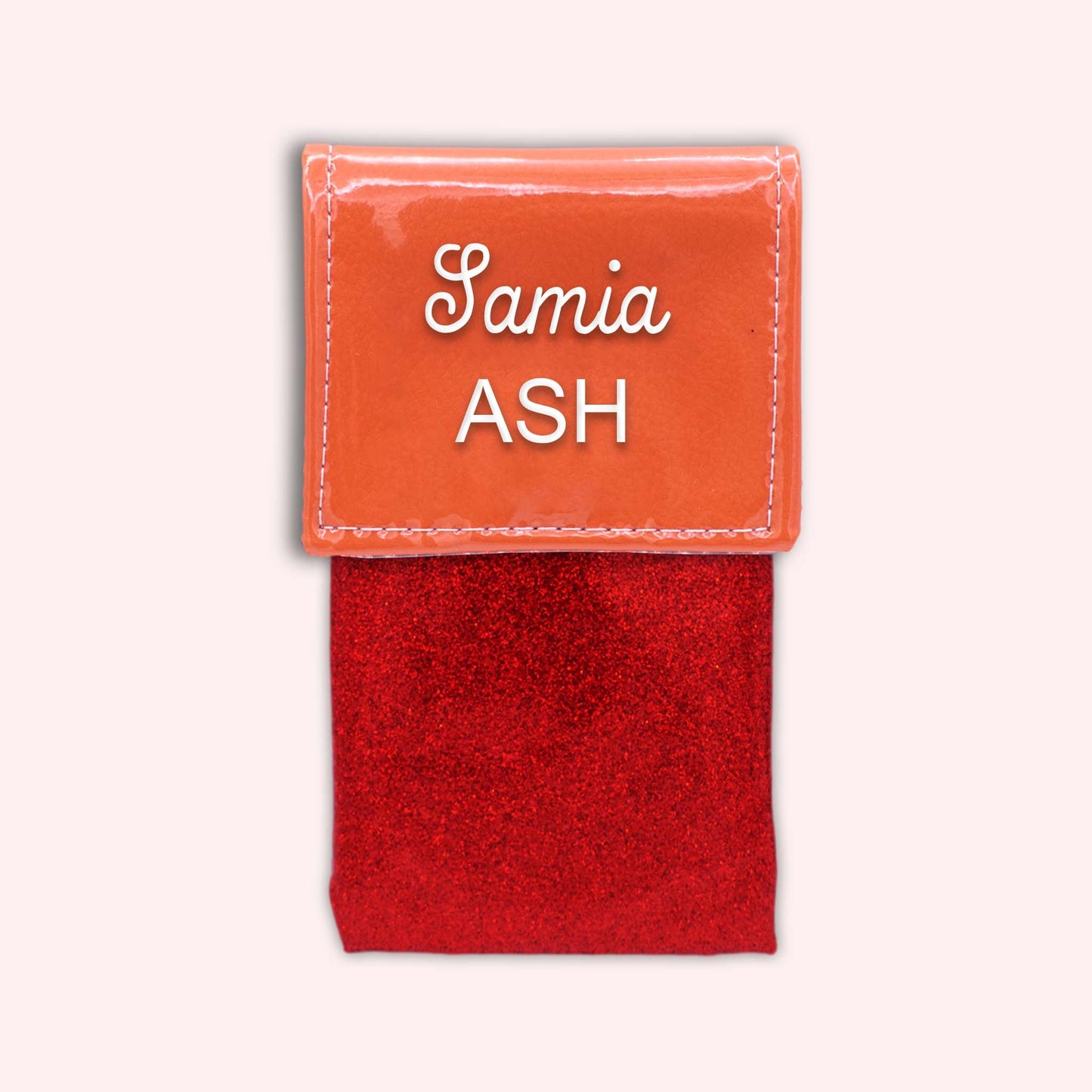 Pochette bicolore rabat Orange