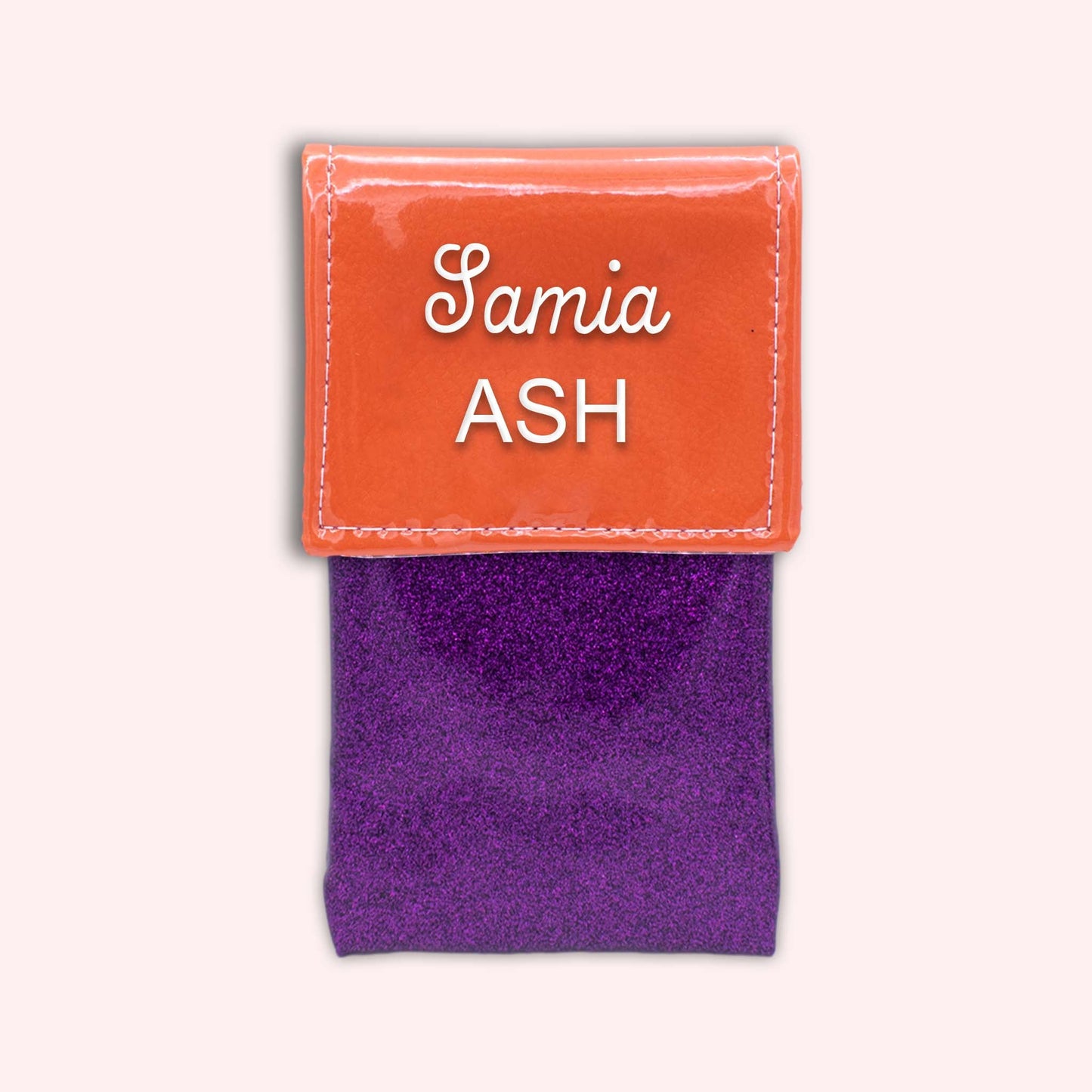 Pochette bicolore rabat Orange