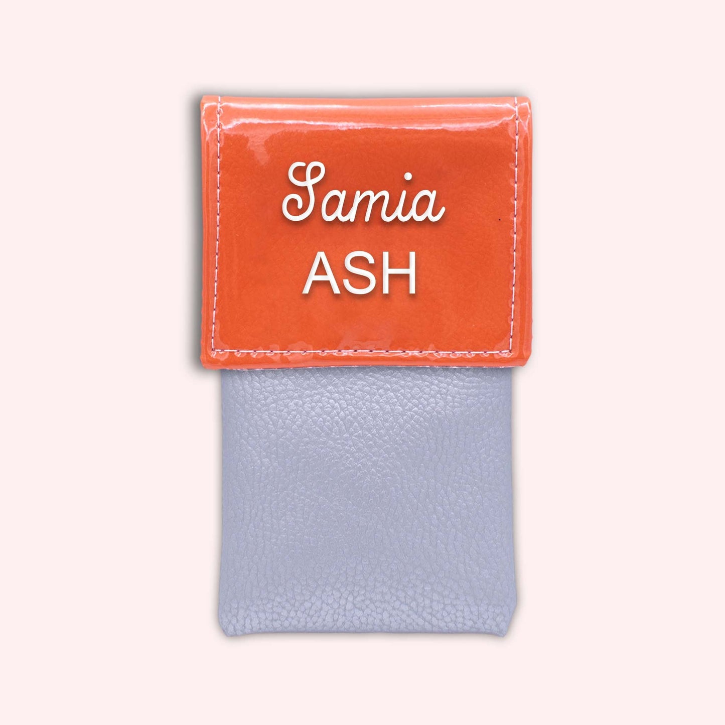 Pochette bicolore rabat Orange
