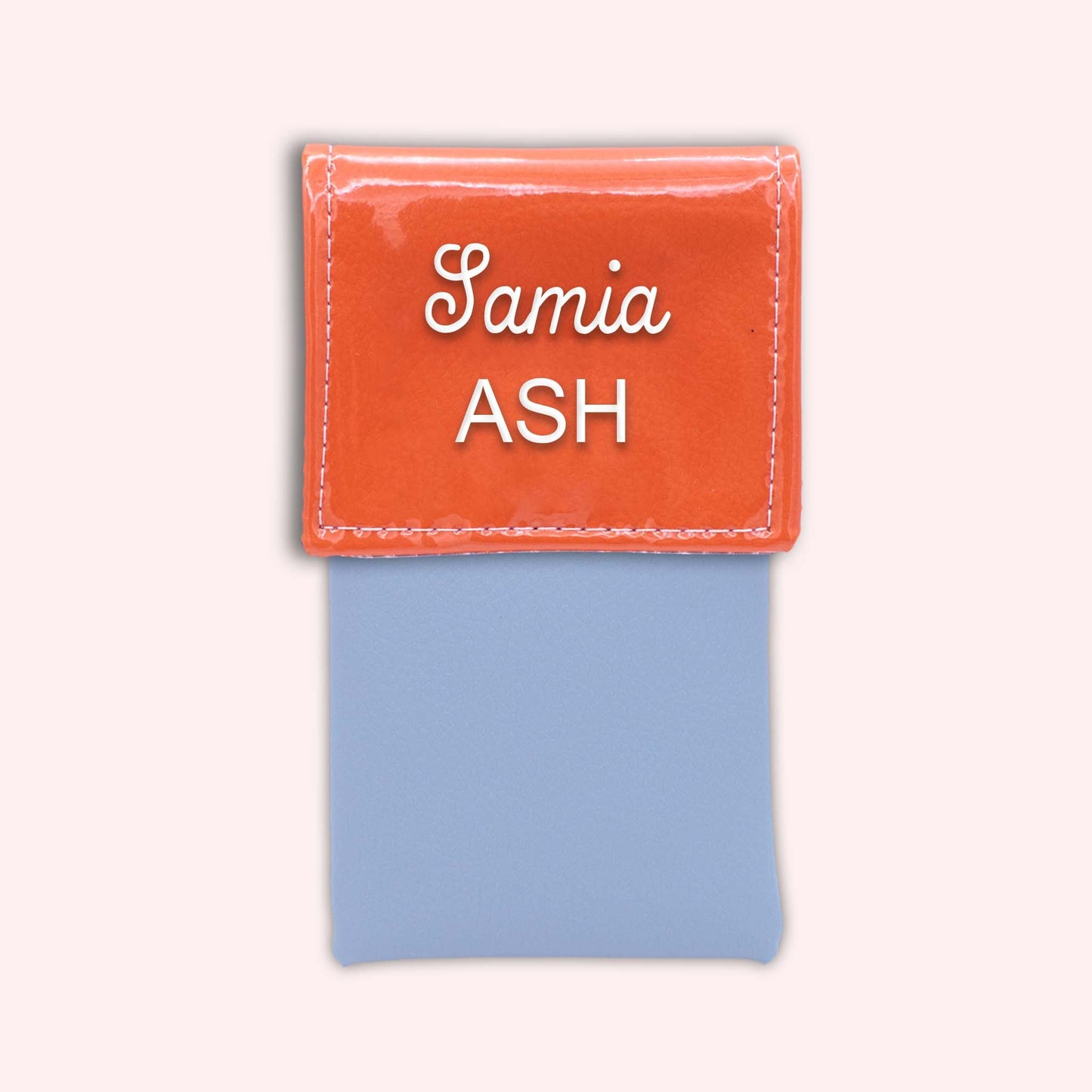 Pochette bicolore rabat Orange