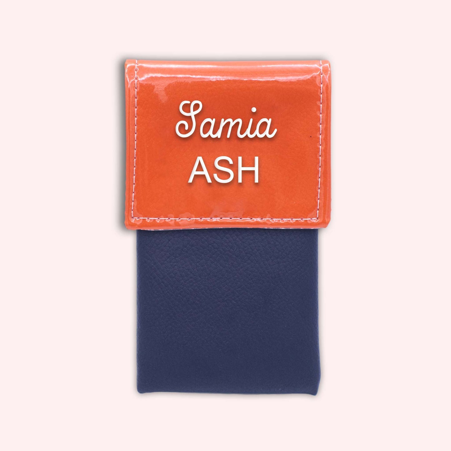 Pochette bicolore rabat Orange