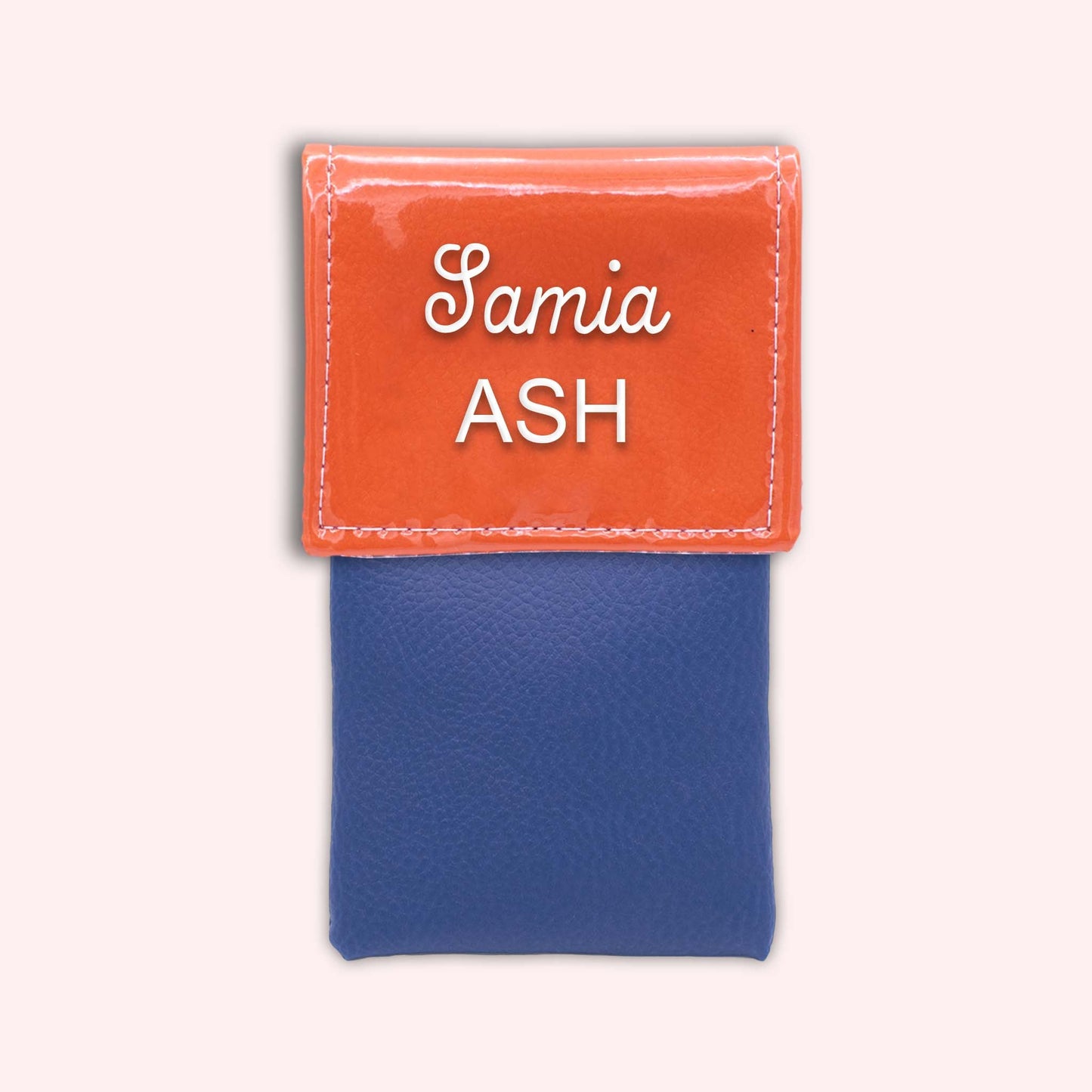 Pochette bicolore rabat Orange