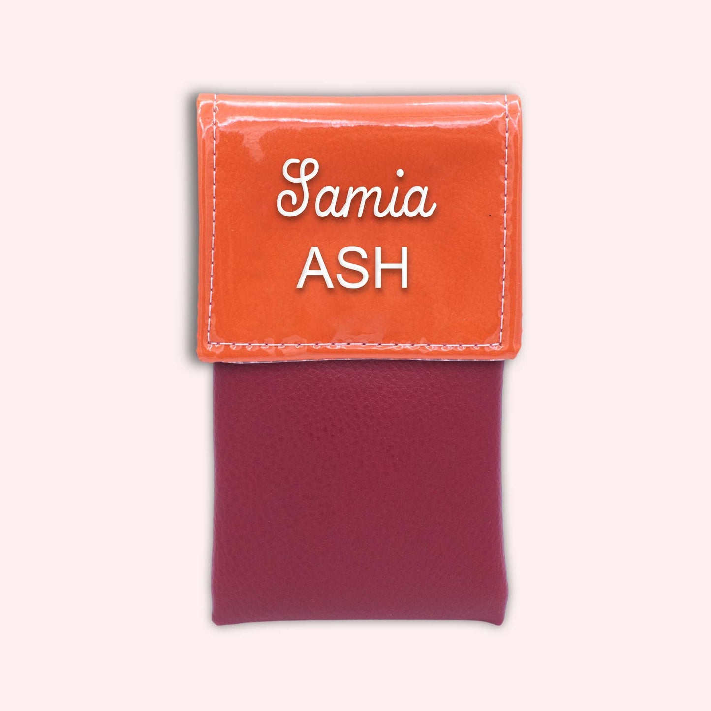 Pochette bicolore rabat Orange
