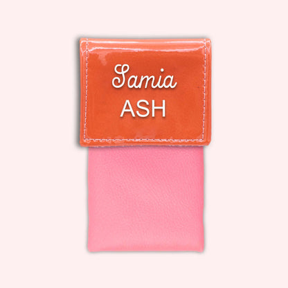 Pochette bicolore rabat Orange