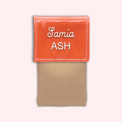 Pochette bicolore rabat Orange