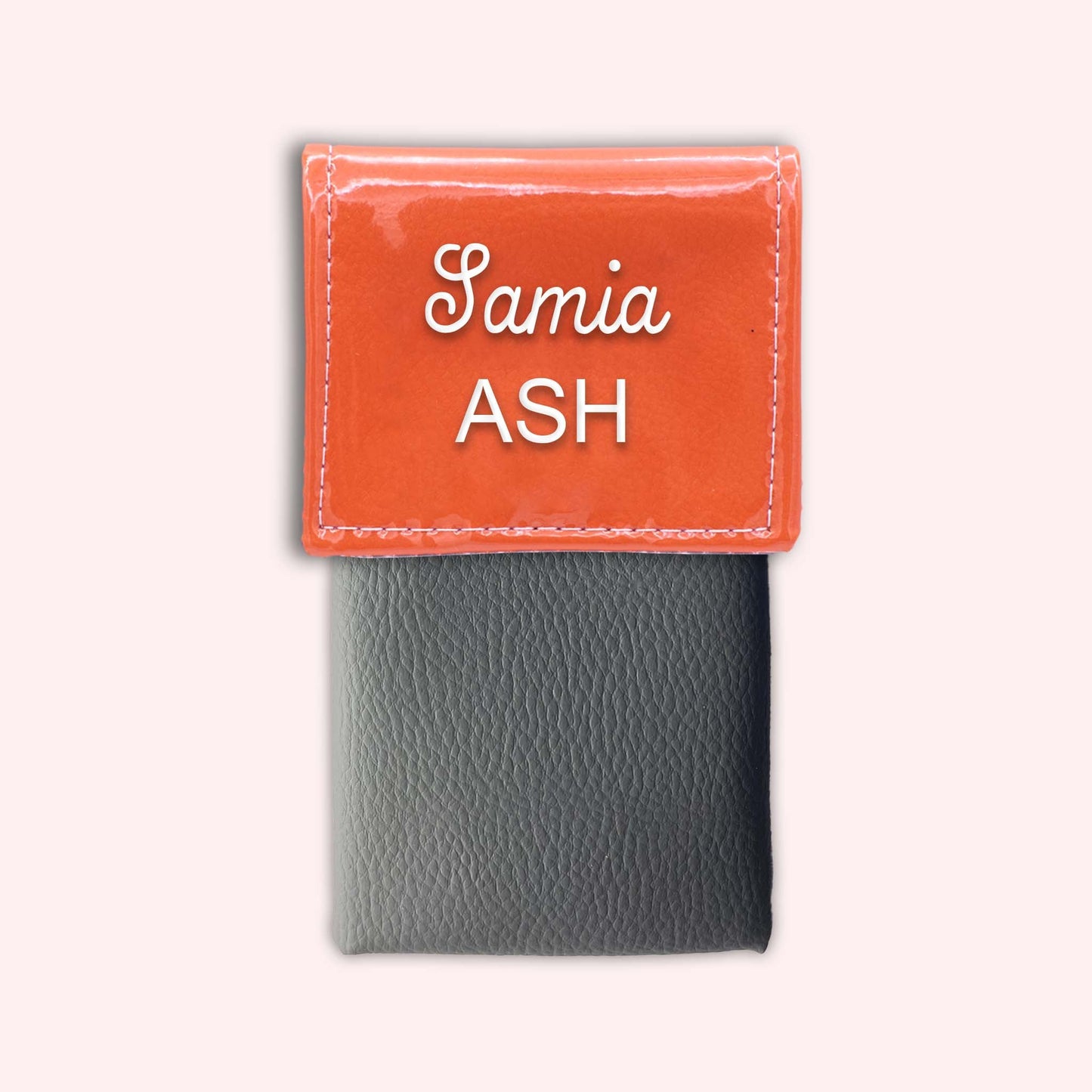 Pochette bicolore rabat Orange