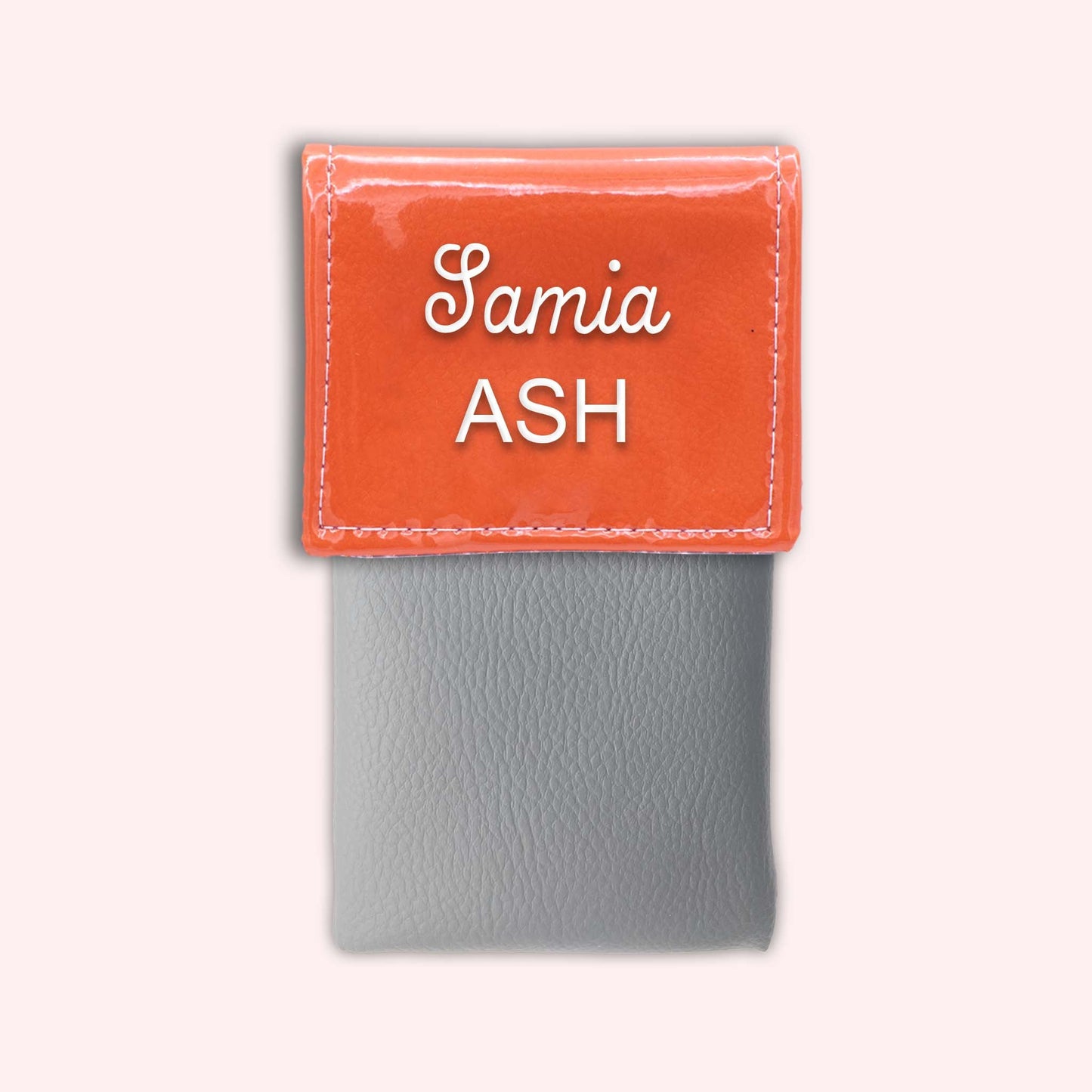 Pochette bicolore rabat Orange