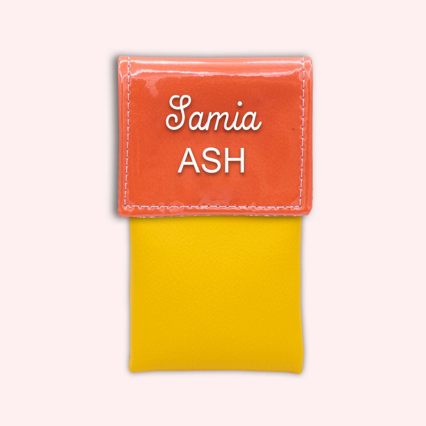 Pochette bicolore rabat Orange