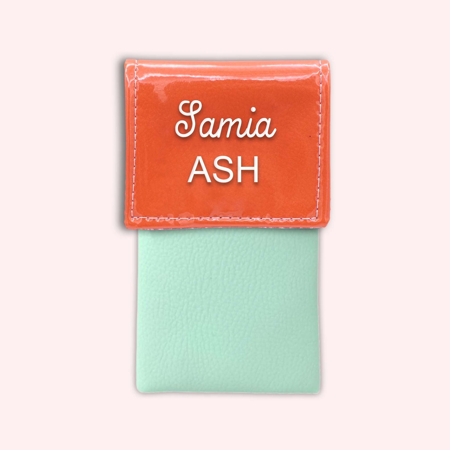 Pochette bicolore rabat Orange