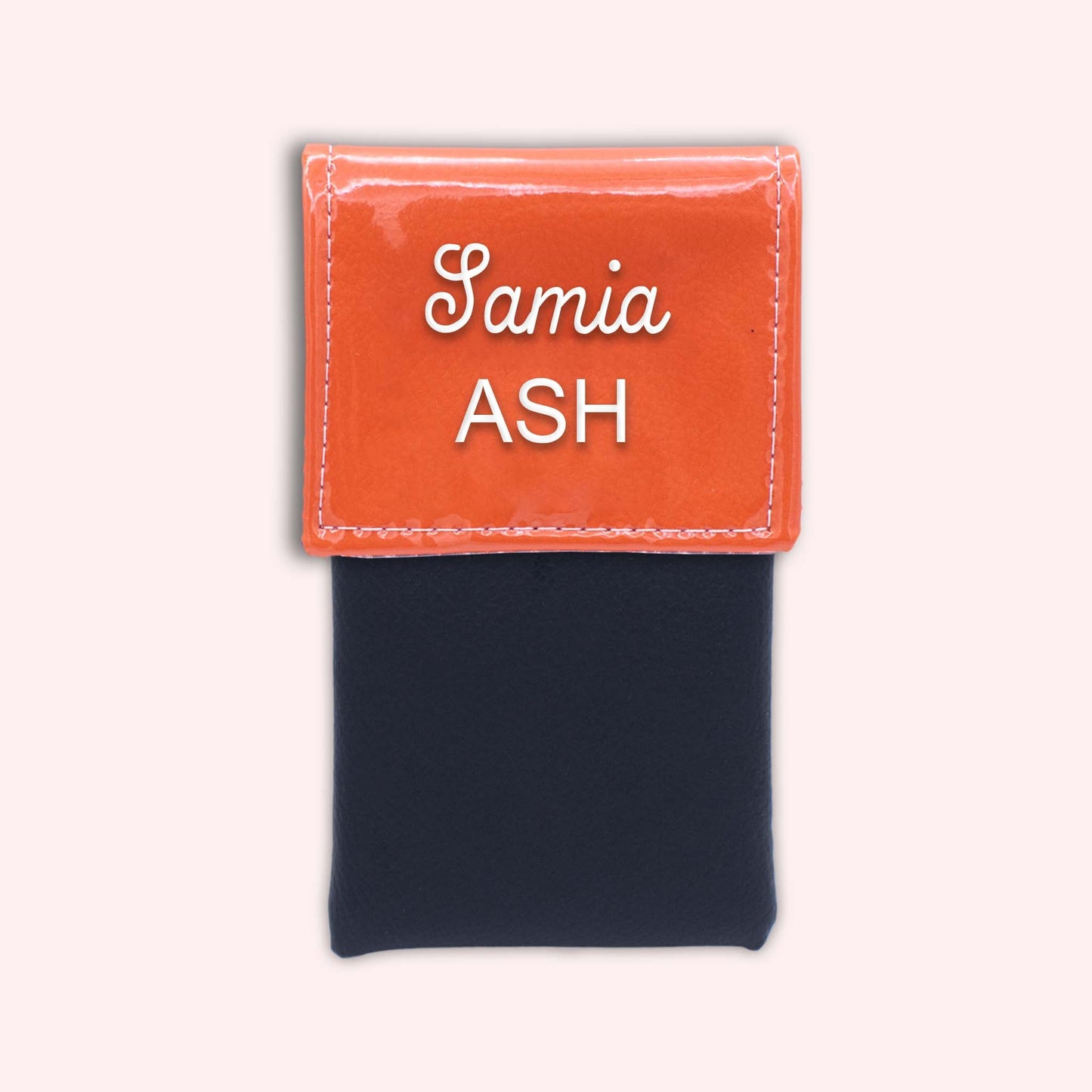 Pochette bicolore rabat Orange