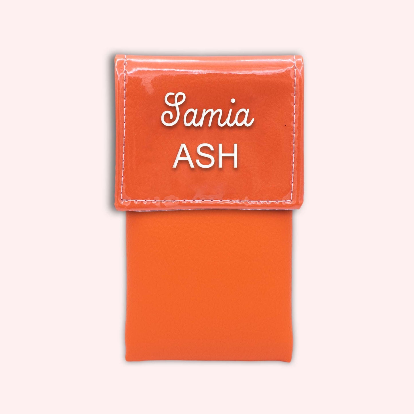 Pochette bicolore rabat Orange