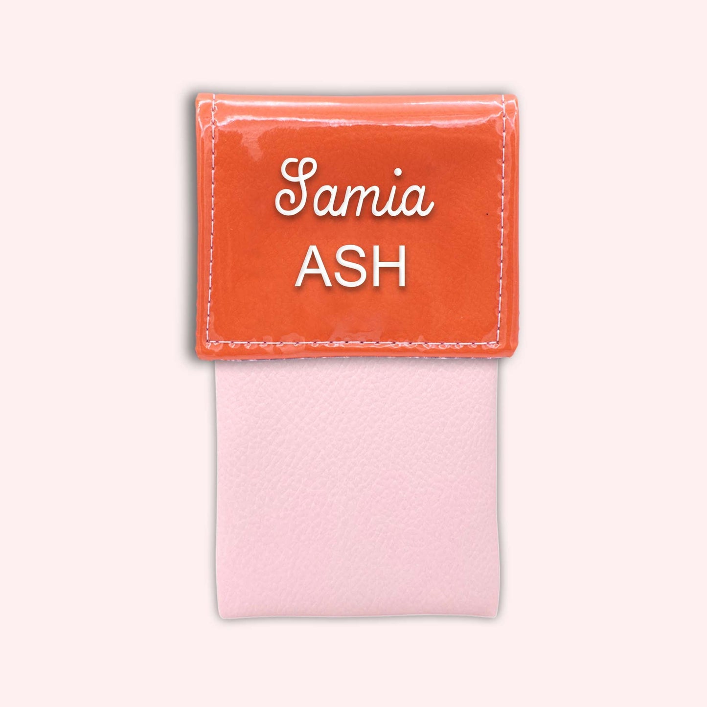 Pochette bicolore rabat Orange
