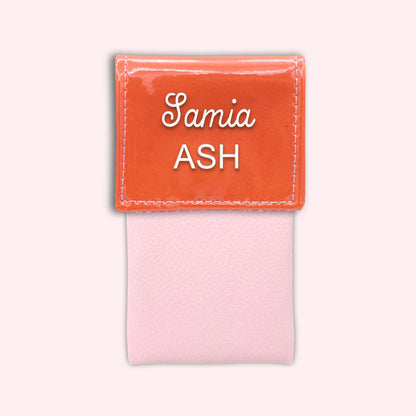 Pochette bicolore rabat Orange