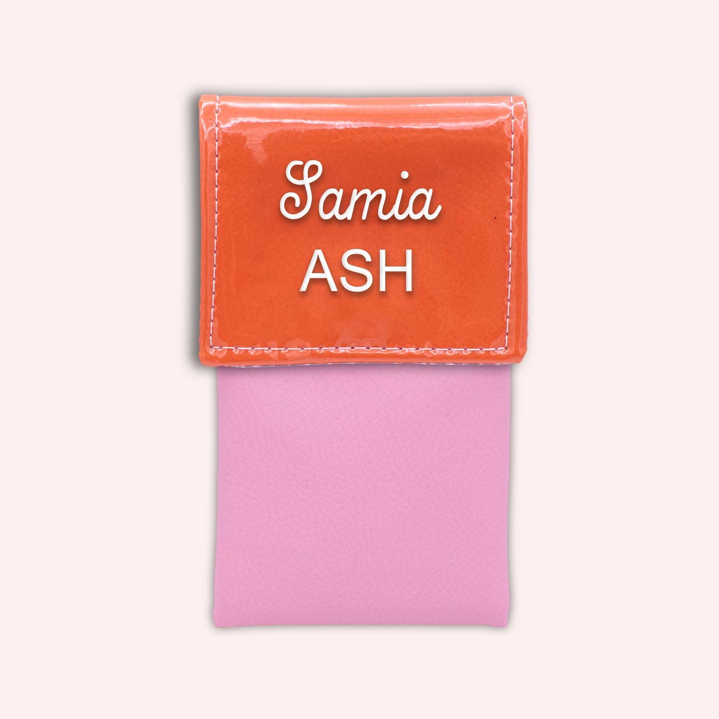 Pochette bicolore rabat Orange