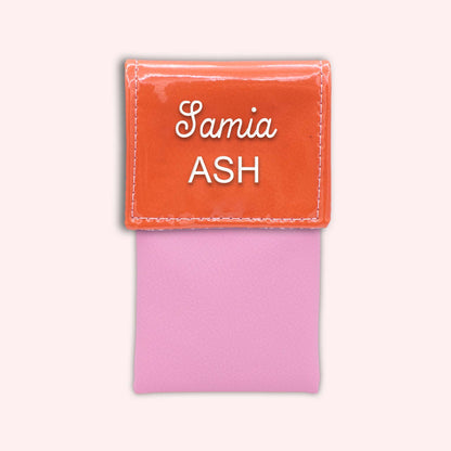 Pochette bicolore rabat Orange