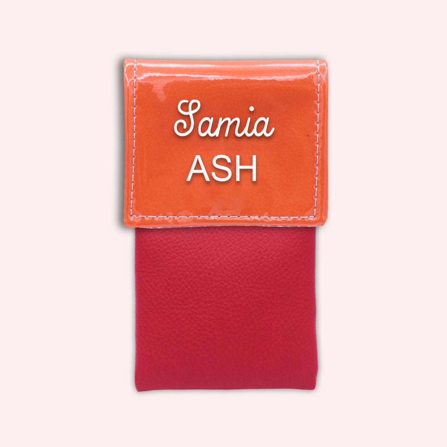 Pochette bicolore rabat Orange