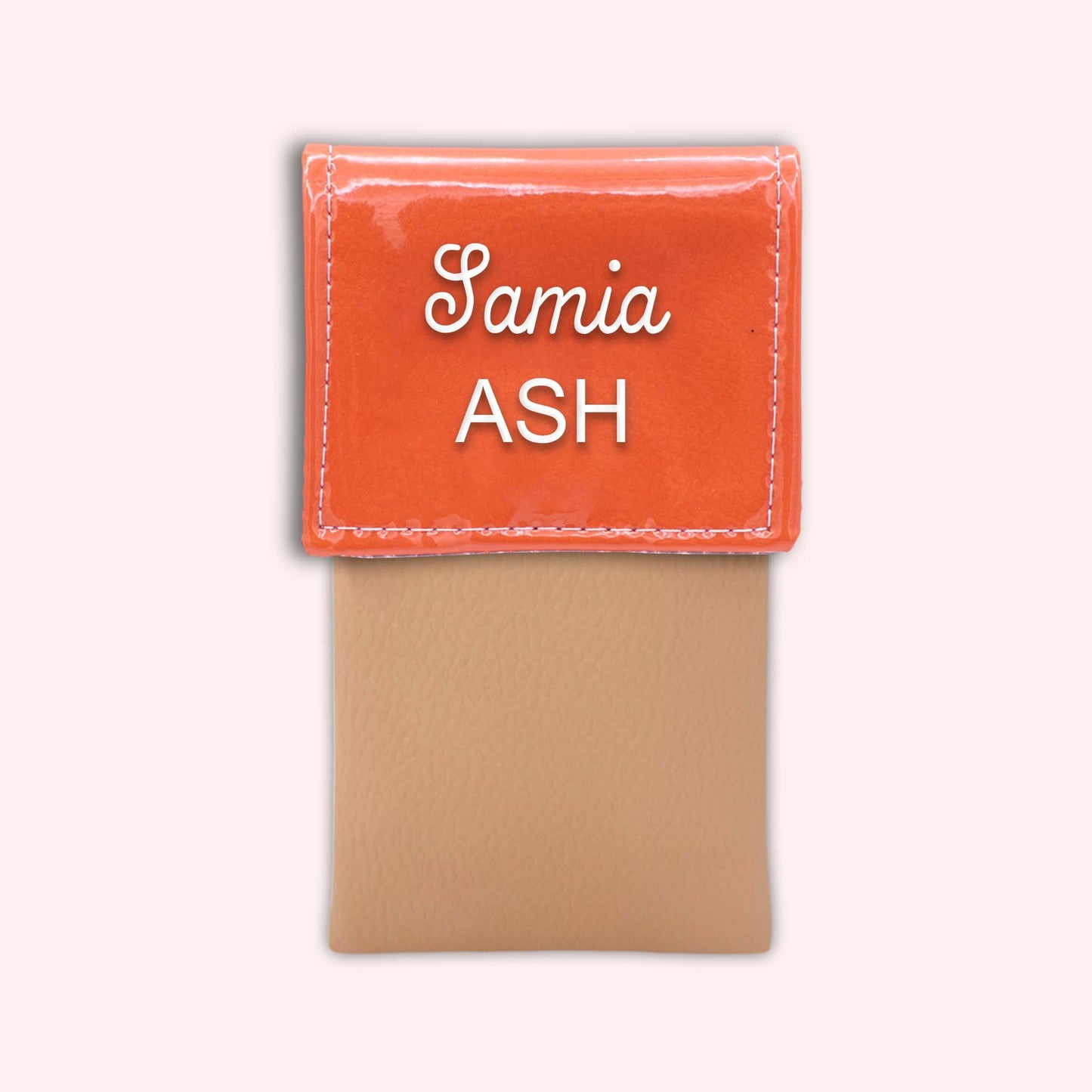 Pochette bicolore rabat Orange