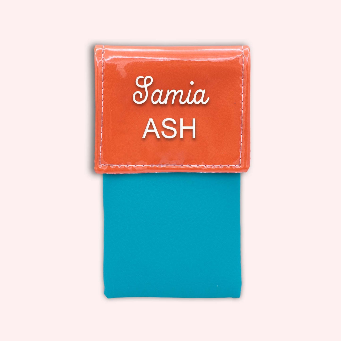 Pochette bicolore rabat Orange