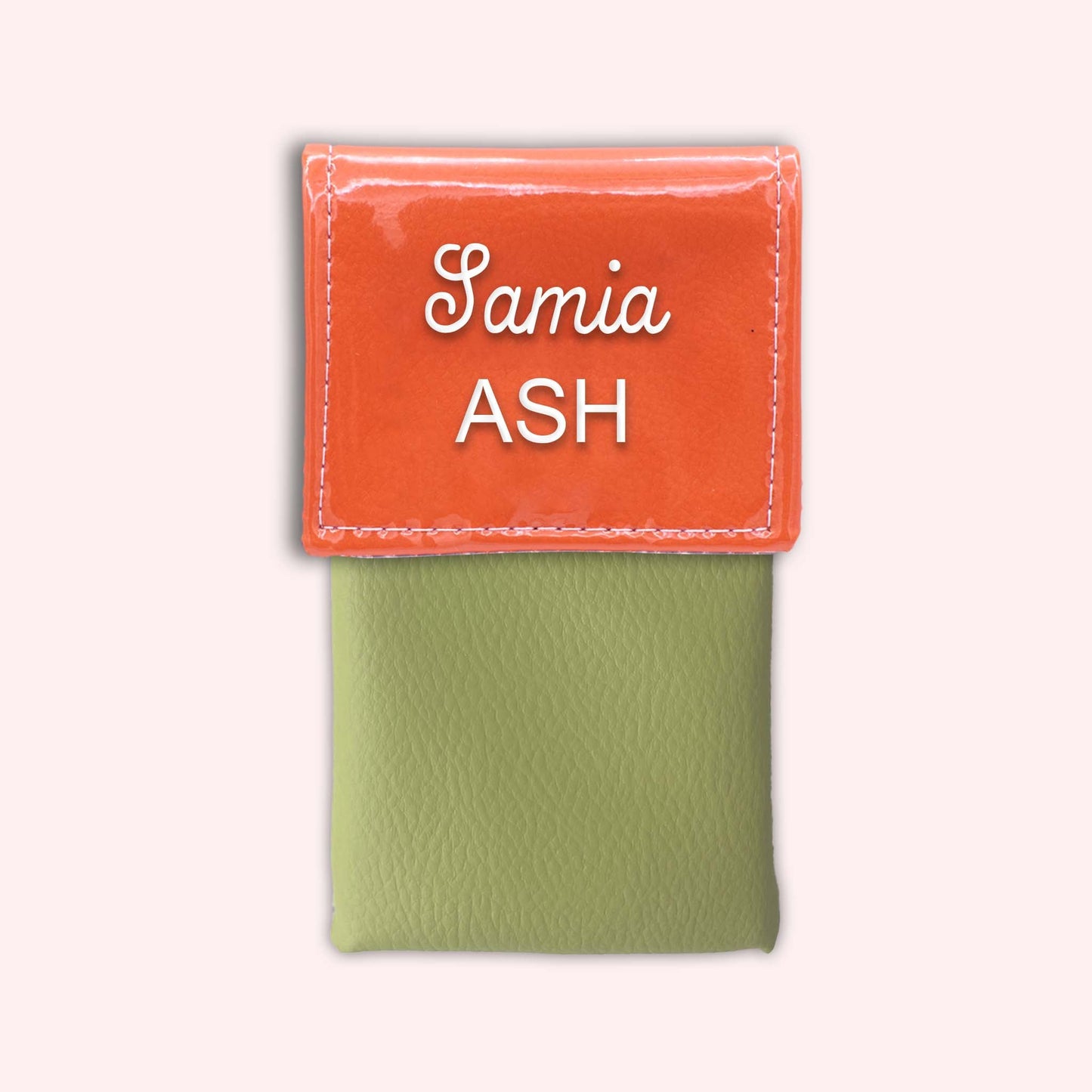 Pochette bicolore rabat Orange